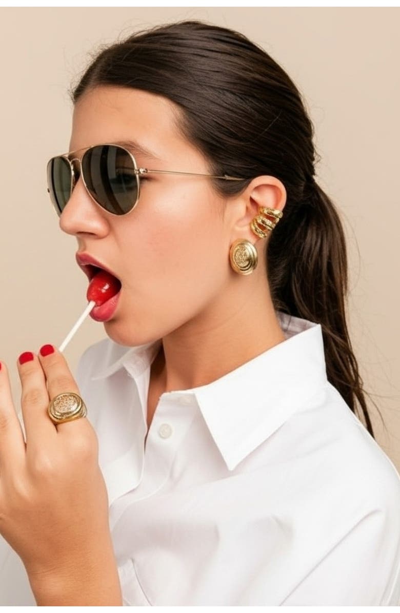 Daniela Millan Jewelry Journey Statement Earrings, Alternate, color, Gold