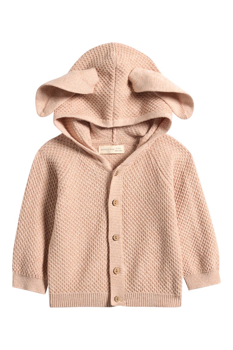 Bunny Ears Waffle Knit Sweater, Main, color, LATTE