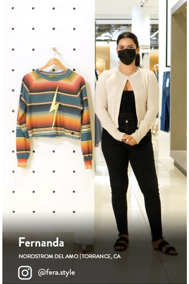 Women's Serape Bolt Stitch Crop Sweatshirt video