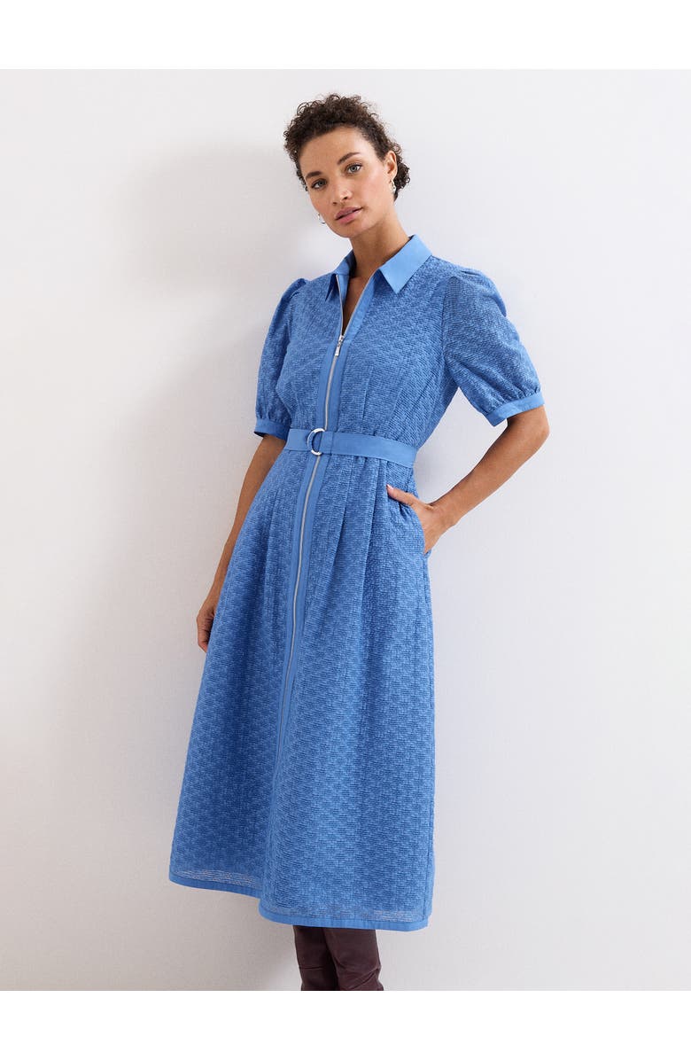 Phase Eight Casey Belted Midi Dress, Alternate, color, Pale Blue