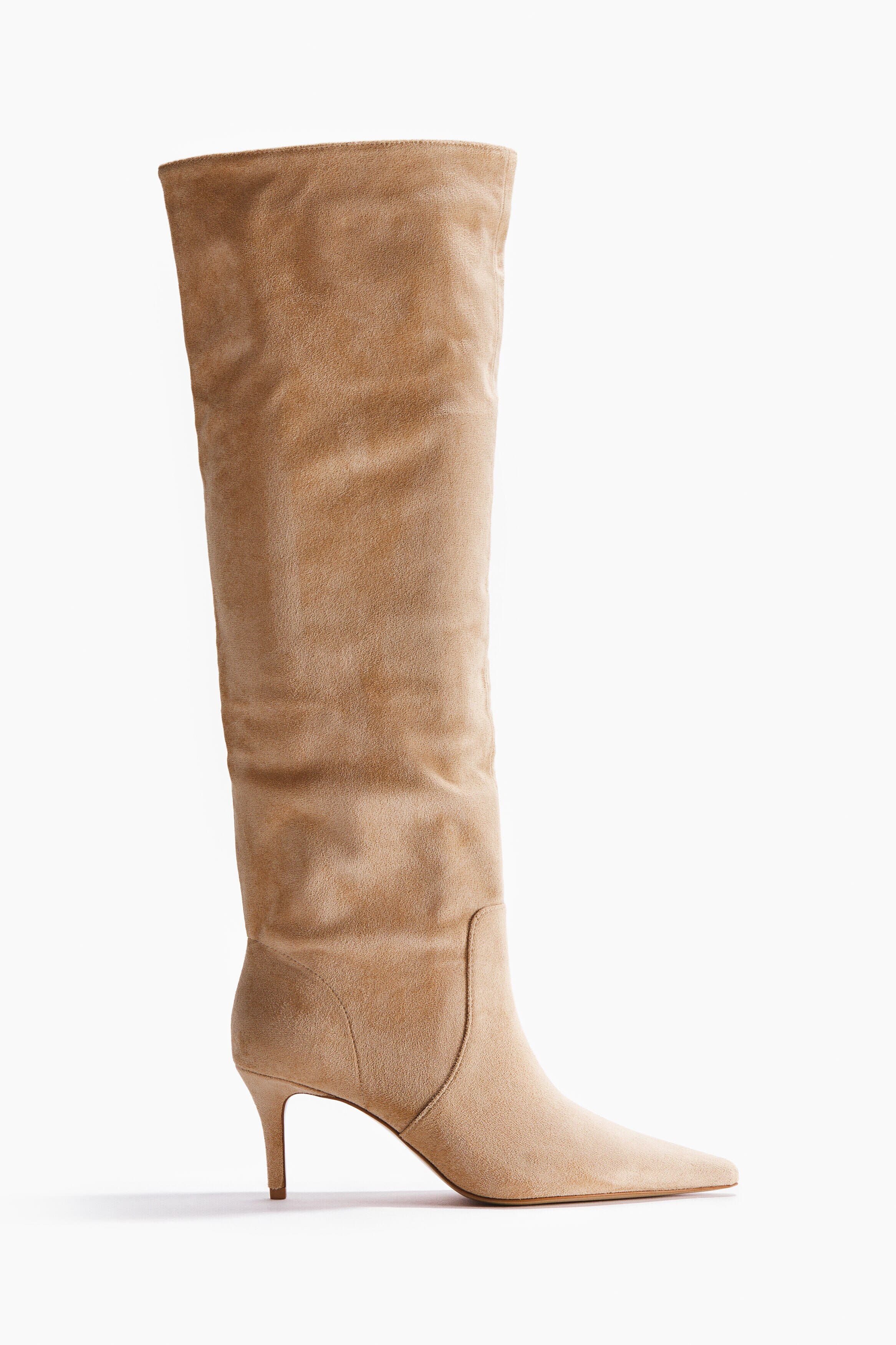 H&M Knee-high Boots, Main, color, Beige