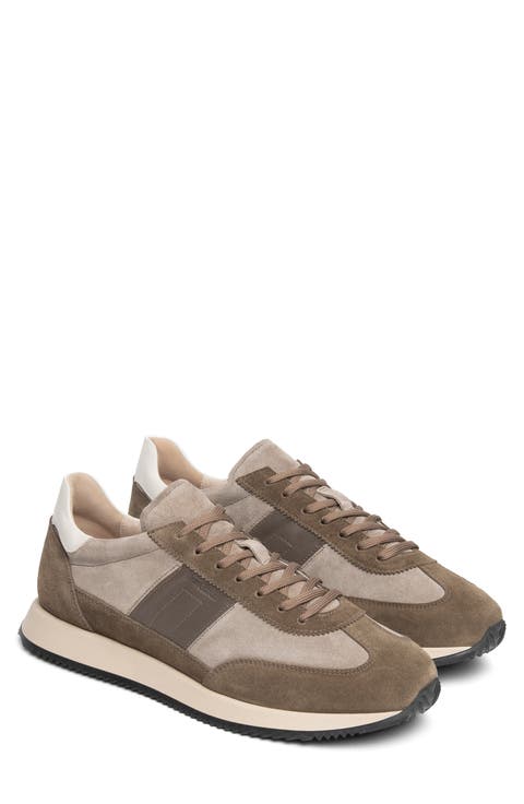 Retro Leather Lace Up Sneaker