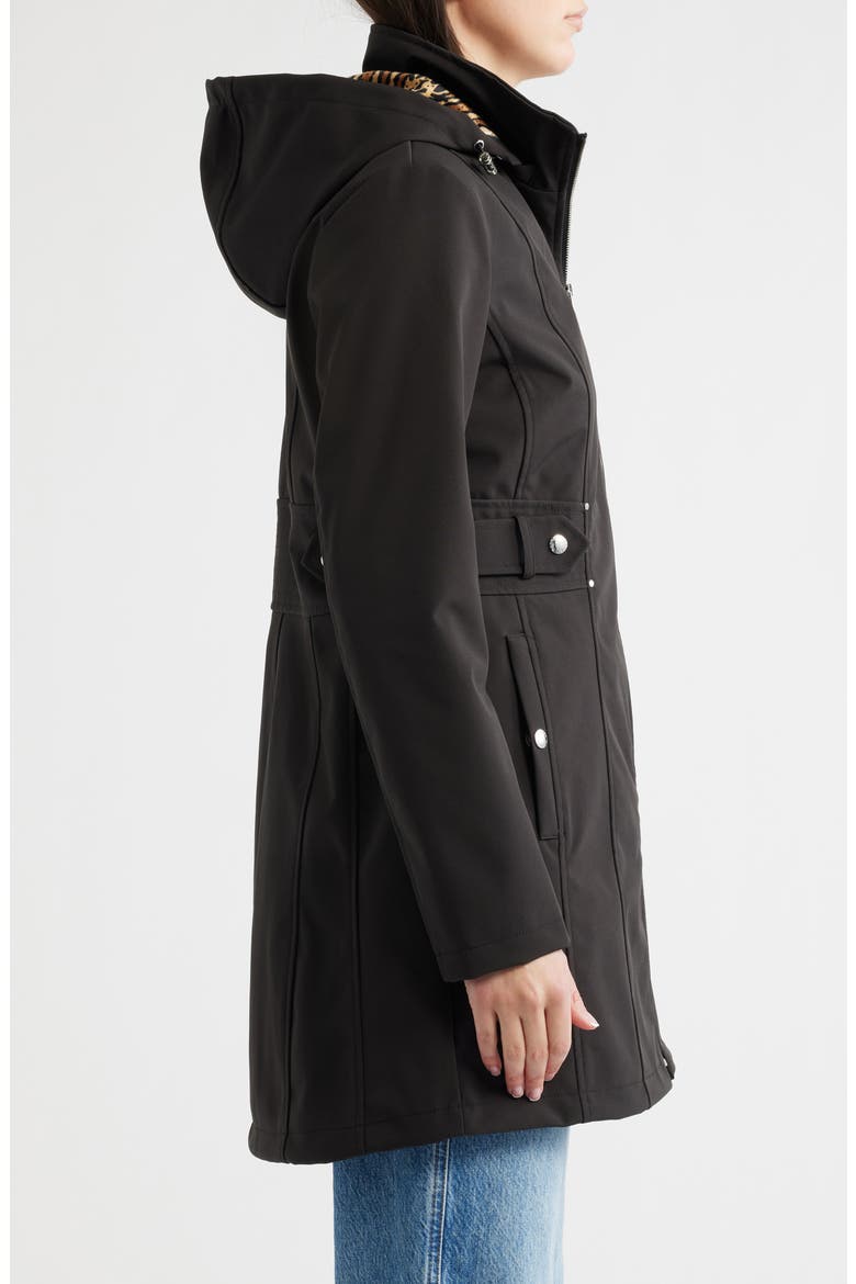 Water Repellent Soft Shell Coat, Alternate, color, BLACK