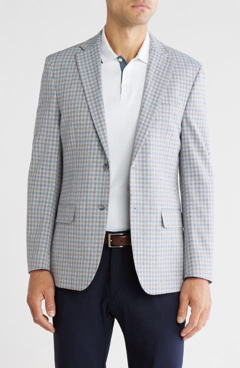 Check Notch Lapel Blazer