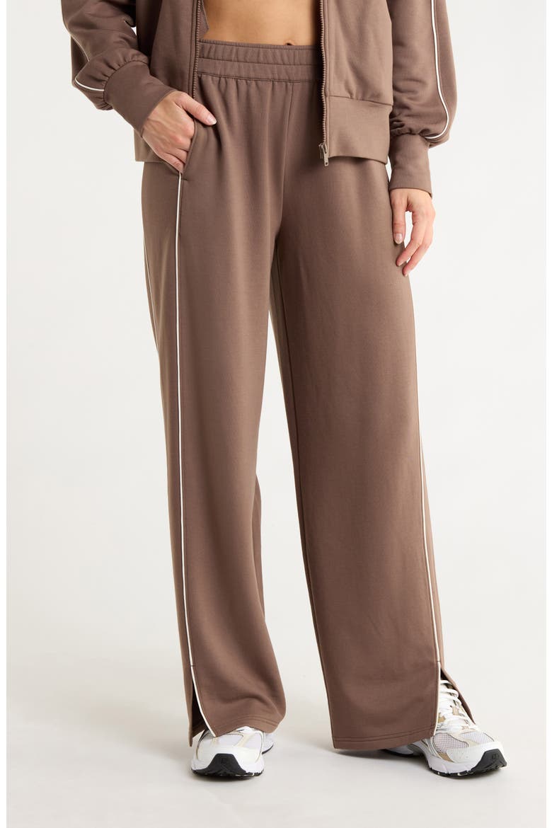 Cozy Knit Track Pants, Main, color, BROWN QUARTZ
