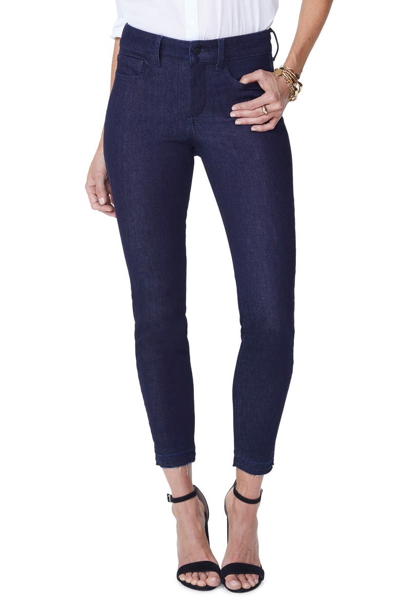Ami High Waist Release Hem Stretch Ankle Skinny Jeans, Main, color, RINSE