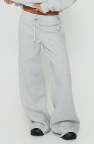 Princess Polly Verenah Wide Leg Fleece Sweatpants
