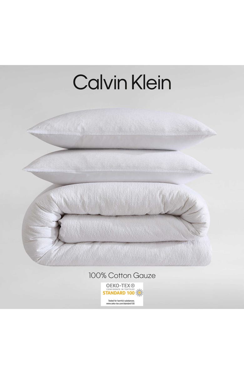 Calvin Klein Seersucker Comforter & Sham Set, Alternate, color, White
