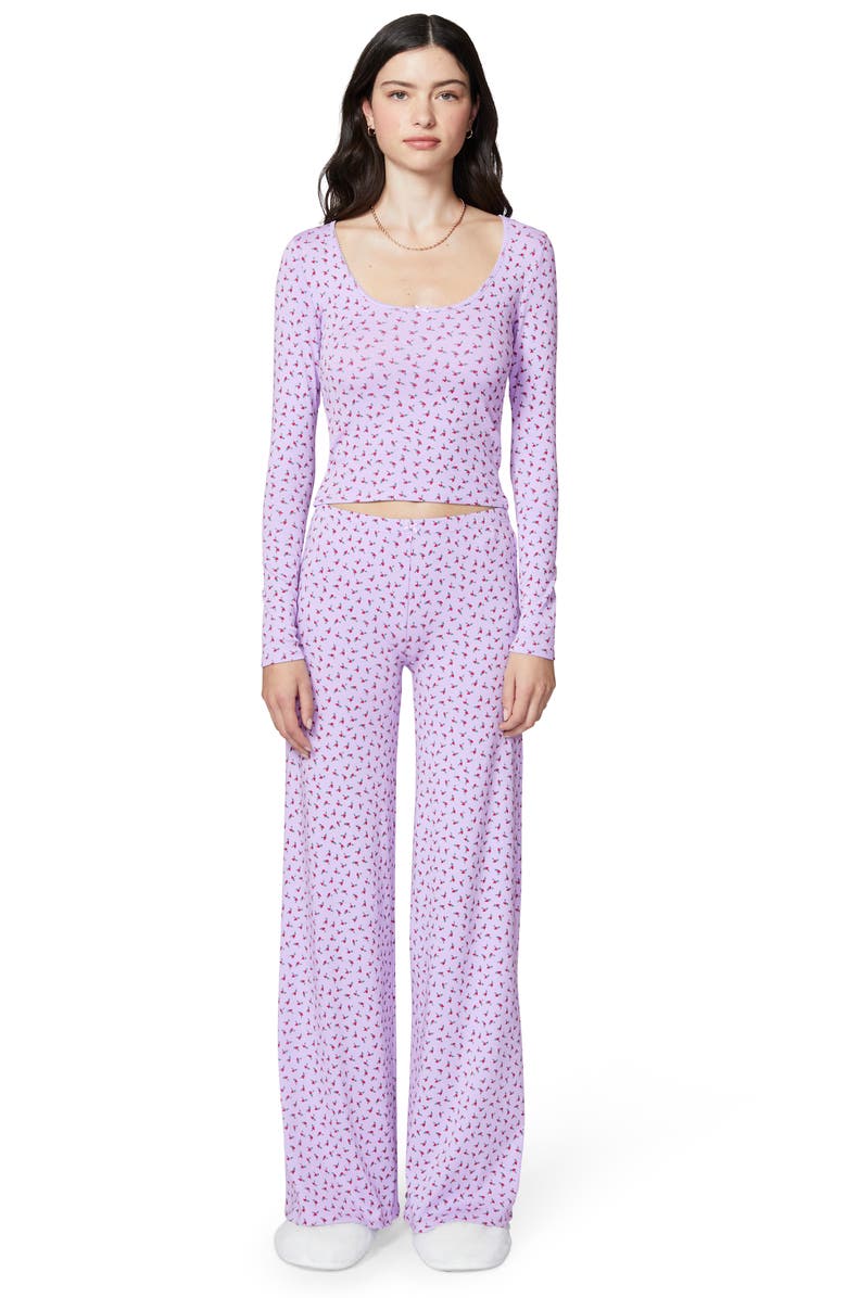 Florence by Mills Holidaze Rib Sleep Top, Alternate, color, Millie Lav Hlly