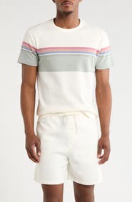 DENIM AND FLOWER Stripe Crewneck T-Shirt