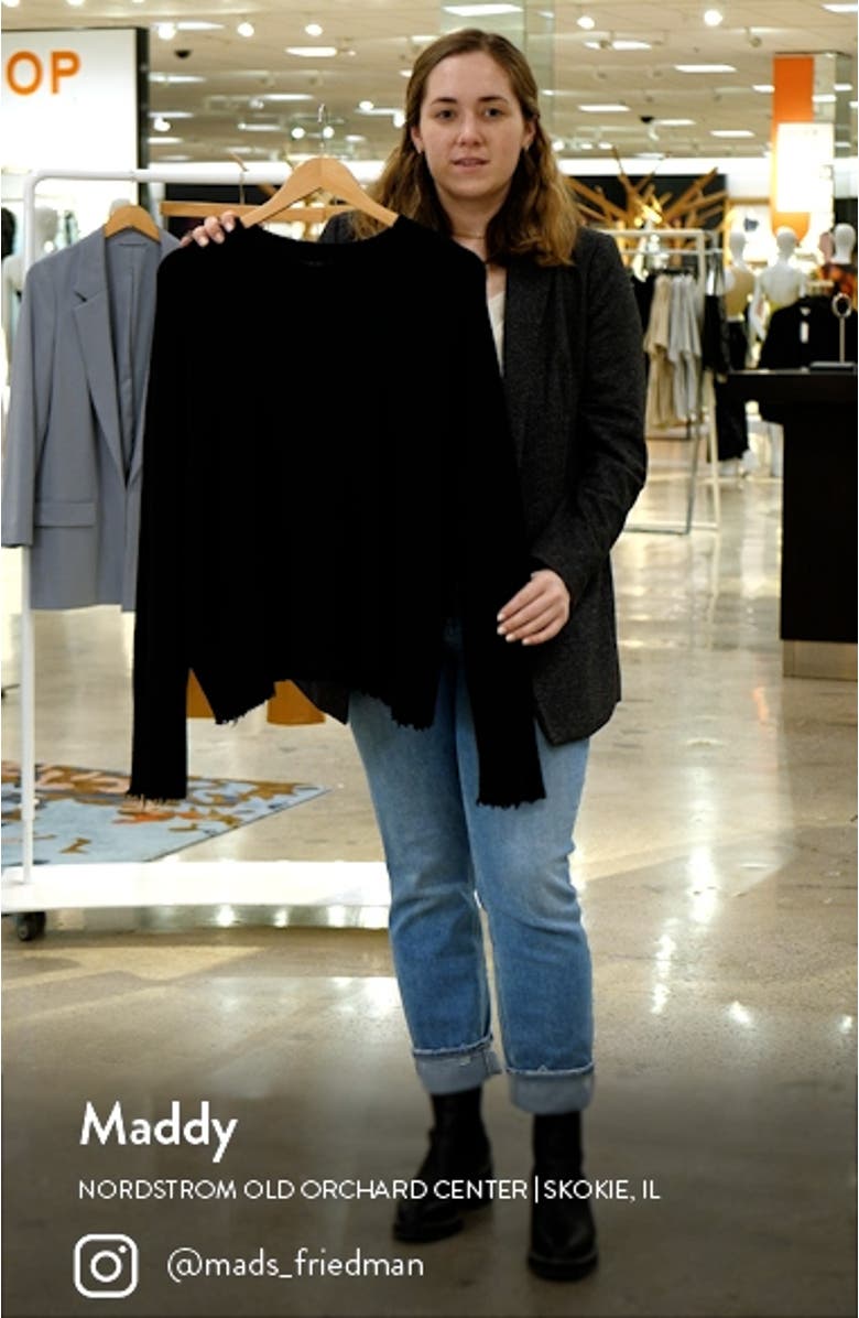 Kiera Fray Edge Cashmere & Wool Crewneck Sweater, sales video thumbnail