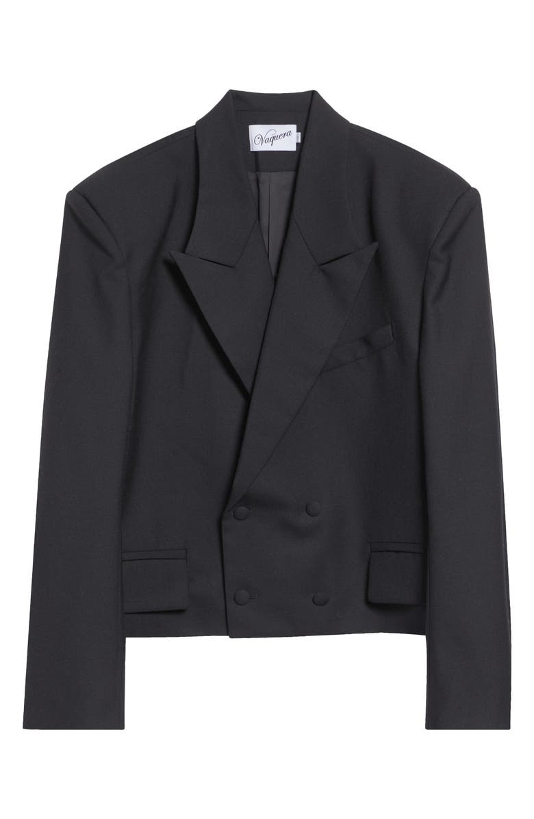Vaquera Slouchy Double Breasted Wool Jacket, Main, color, Black