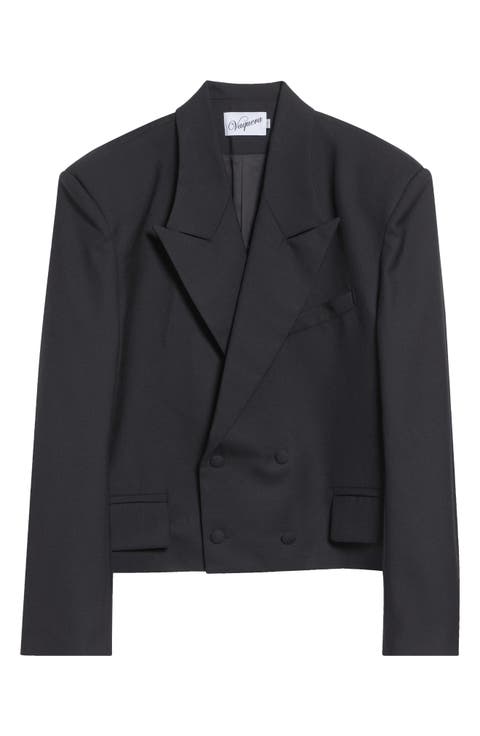 Slouchy Double Breasted Wool Jacket