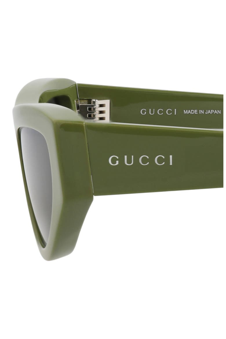 55mm Cat Eye Sunglasses, Alternate, color, GREEN GREEN GREY