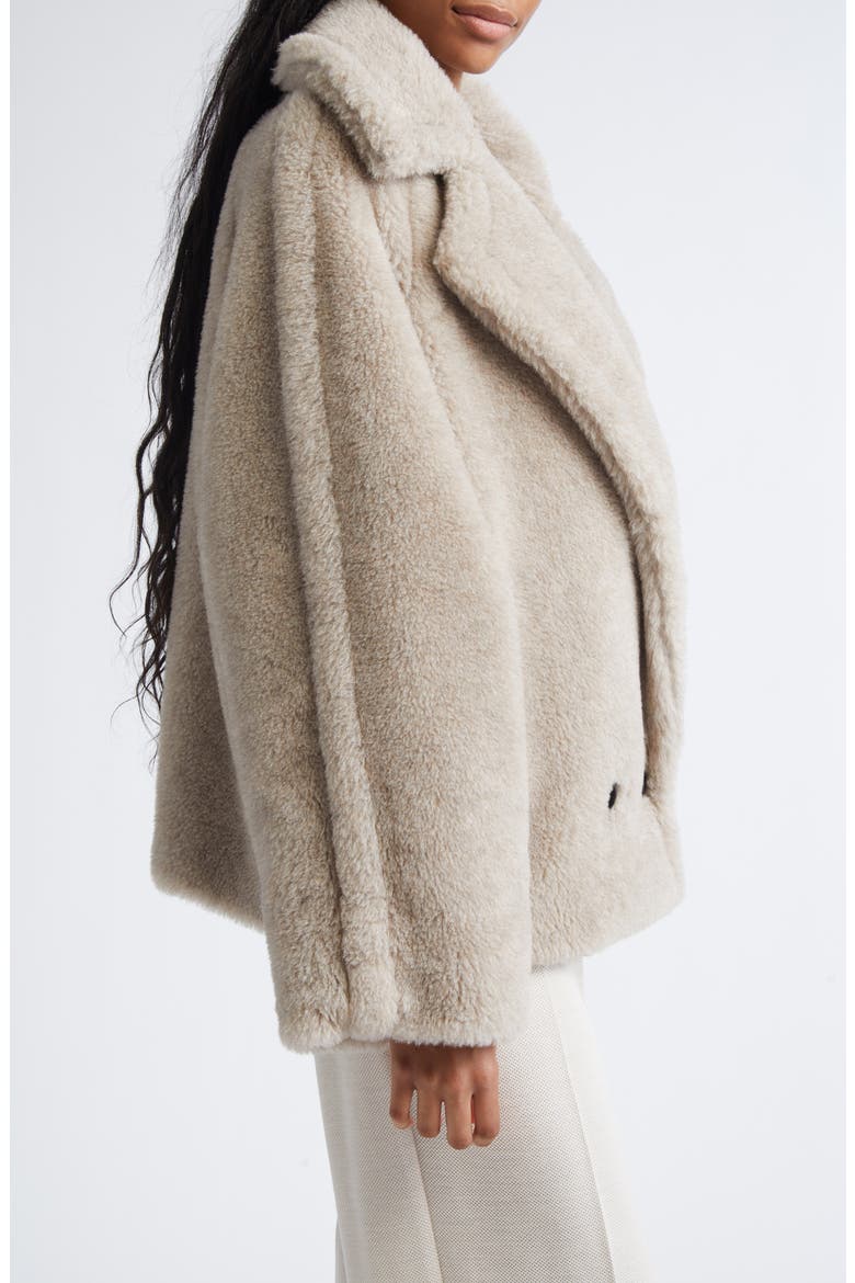 Cambusa Alpaca Blend Teddy Jacket, Alternate, color, SAND