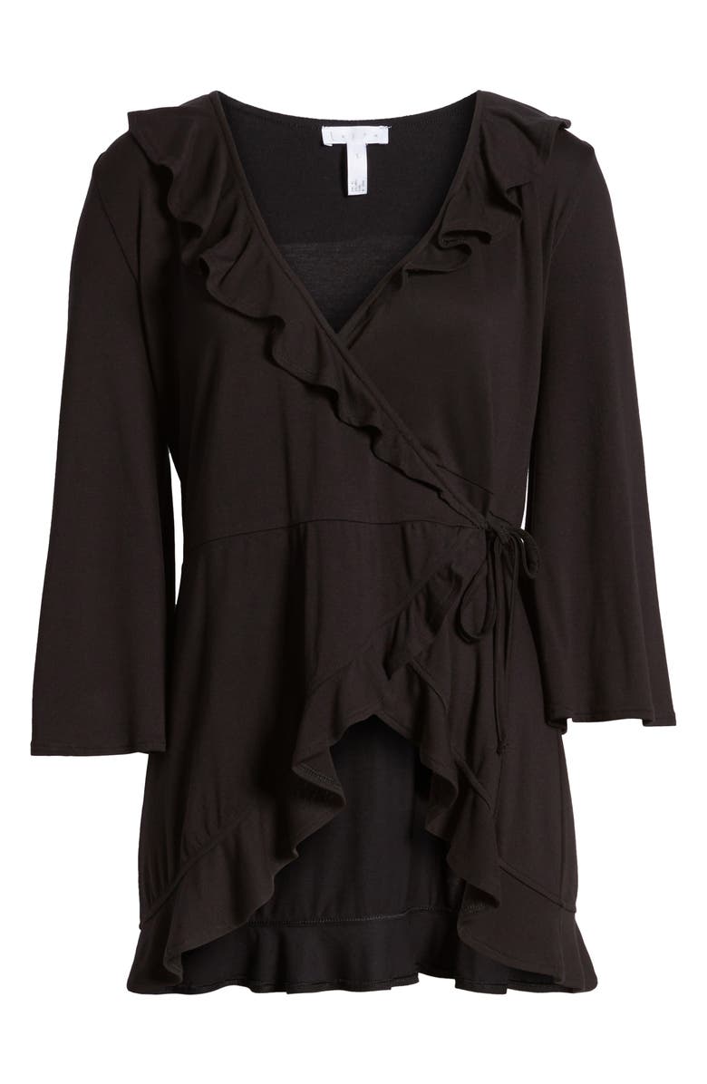 Leith Ruffle Wrap Top, Alternate, color, 