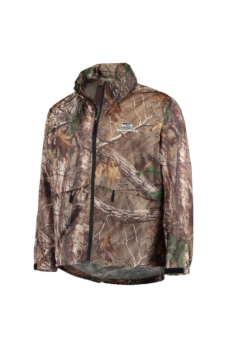 DUNBROOKE Men's Dunbrooke Realtree Camo Seattle Seahawks Circle Sportsman Waterproof Packable Full-Zip Jacket, Alternate, color, 