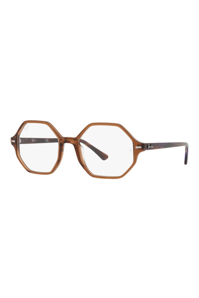 RX5472 52mm Irregular Optical Glasses, Alternate, color, TRANSPARENT BROWN