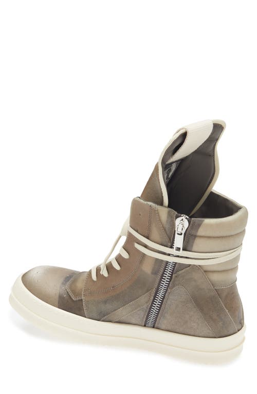 Rick Owens Geobasket High Top Sneaker In Dust/milk/milk