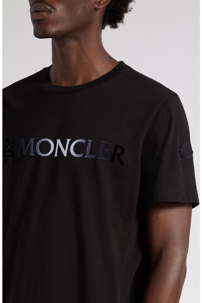 Gradient Logo Cotton Graphic T-Shirt, Alternate, color, BLACK