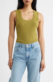 MANGO Sleeveless Rib Top