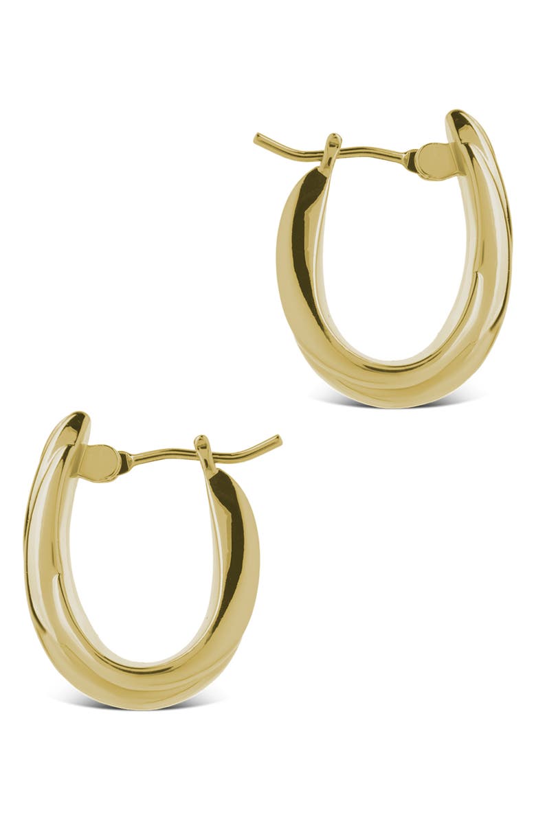 Sterling Forever Anouk Twist Hoop Earrings, Alternate, color, Gold