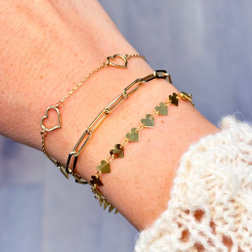 The Lovery Fine Jewelry Large Paperclip Bracelet In Gold