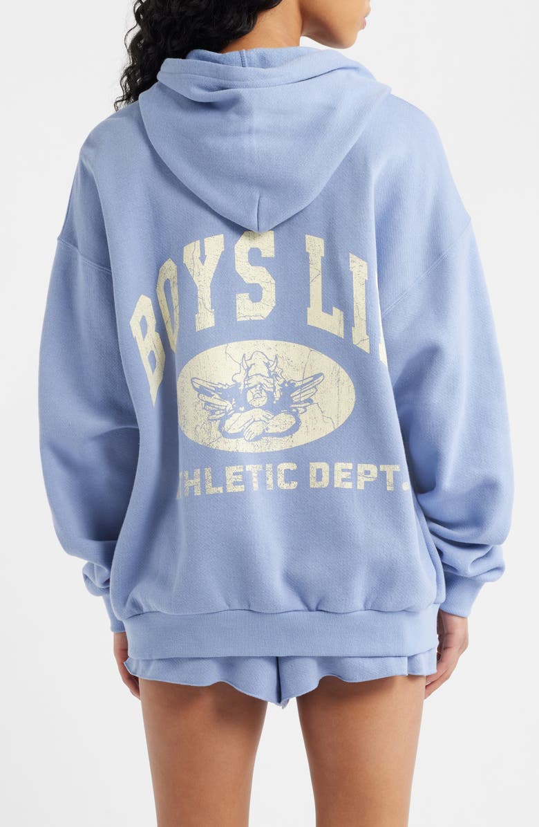 BOYS LIE Athletic Dept V3 Zip-Up Hoodie, Alternate, color, Blue