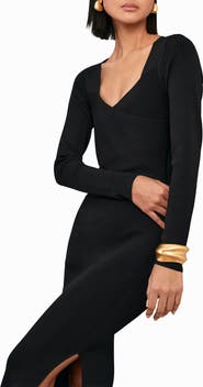 Reiss Sophia Long Sleeve Knit Maxi Dress