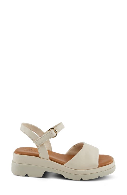 Spring Step Huntington Ankle Strap Platform Sandal In Ivory