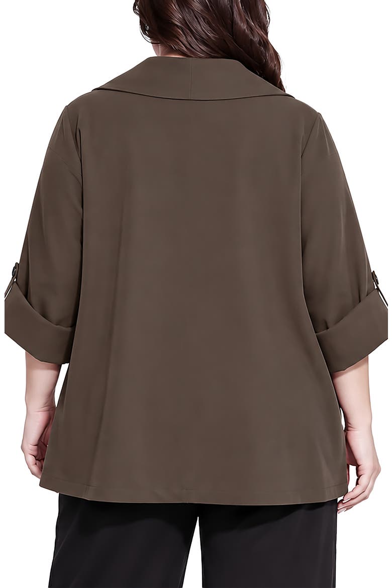 Roll-Tab Casual Jacket, Main, color, BROWN