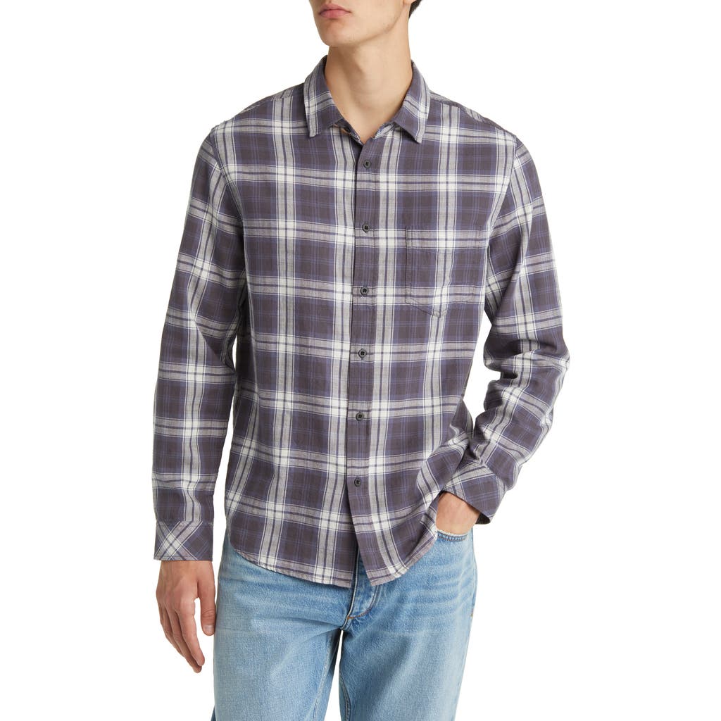 Rails Wyatt Plaid Button-up Shirt In Twilight Navy Cream