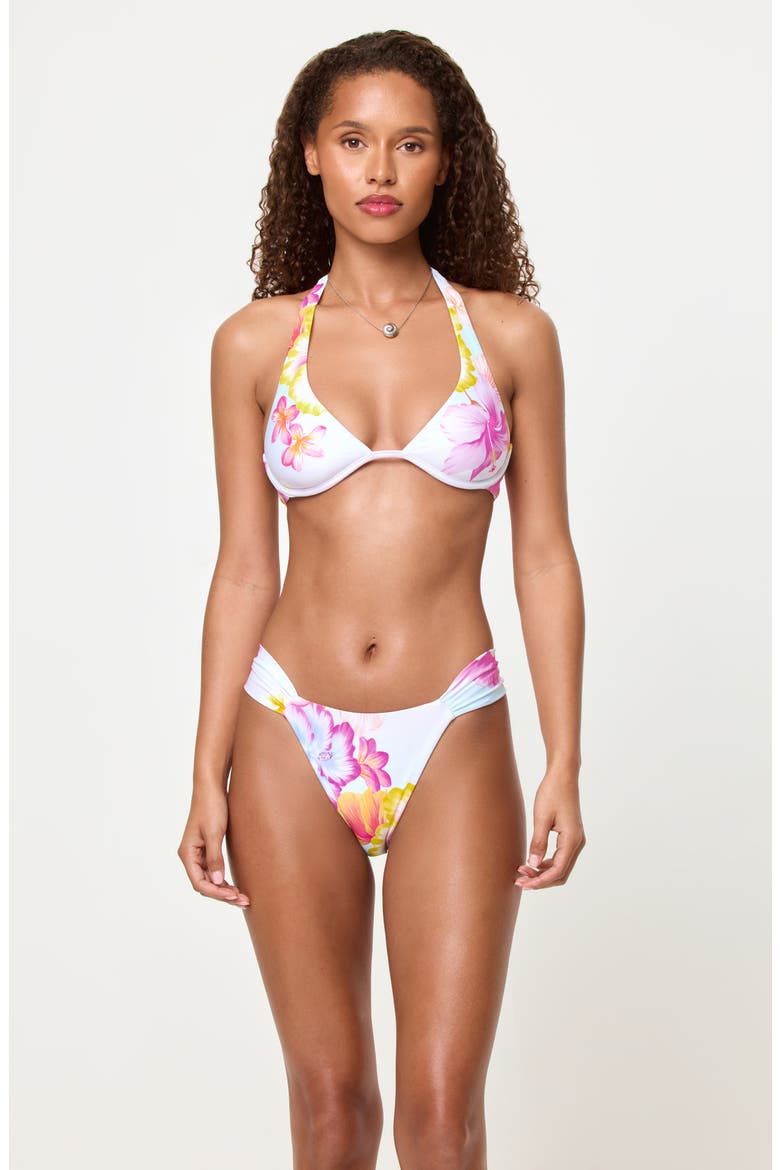 Dolce Bitsy Bikini Bottoms, Alternate, color, HIBISCUS AND PLUMERIAS OH MY