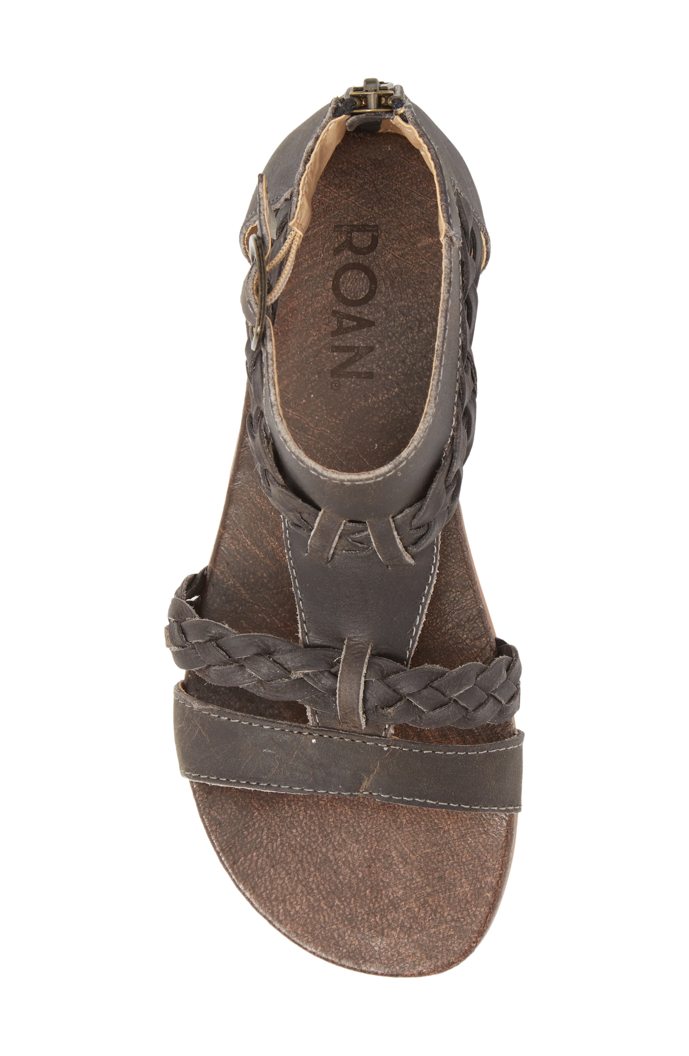 Posey Braided V-Strap Sandal, Alternate, color, SYDNEY BLACK