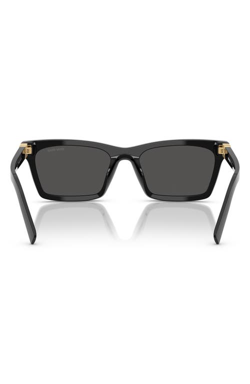 Miu Miu 55mm Rectangular Sunglasses In Black