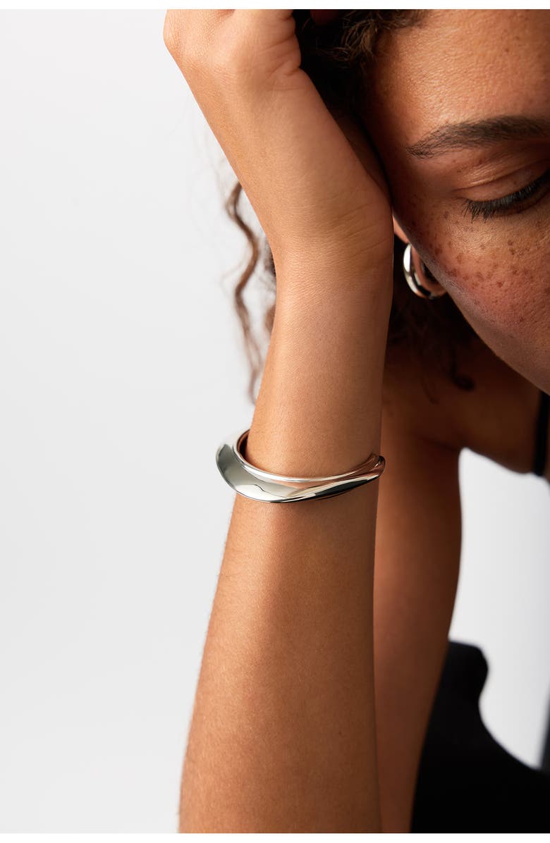 Missoma Hera Cuff Bracelet, Alternate, color, Silver