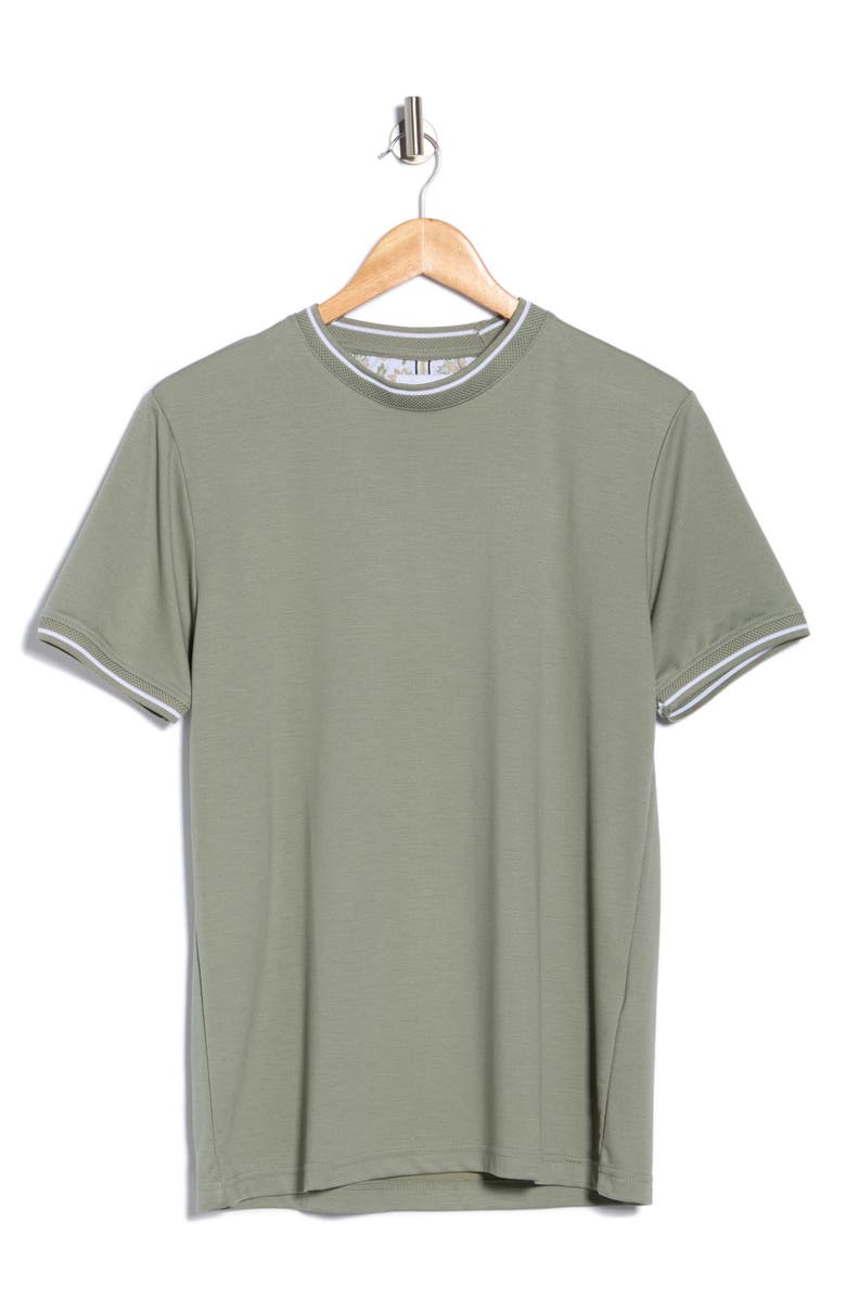 Cactus Man Tipped Crewneck T-Shirt, Alternate, color, Light Olive