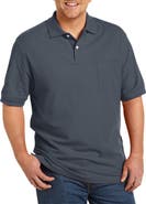Harbor Bay by DXL Big & Tall Pocket Piqué Polo Shirt