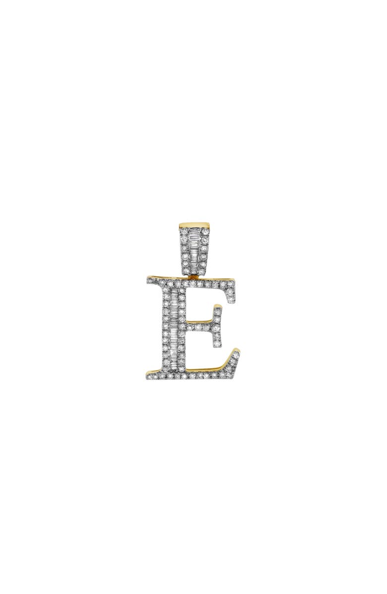 LuvMyJewelry E Initial Diamond Pendant 10K Yellow Gold - 0.6 Carats, Main, color, 10K Yellow Gold -