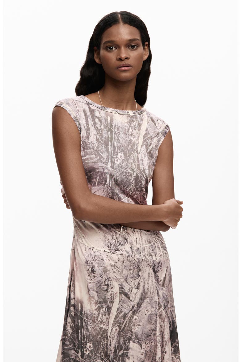 Sleeveless Midi Dress, Alternate, color, GRAY