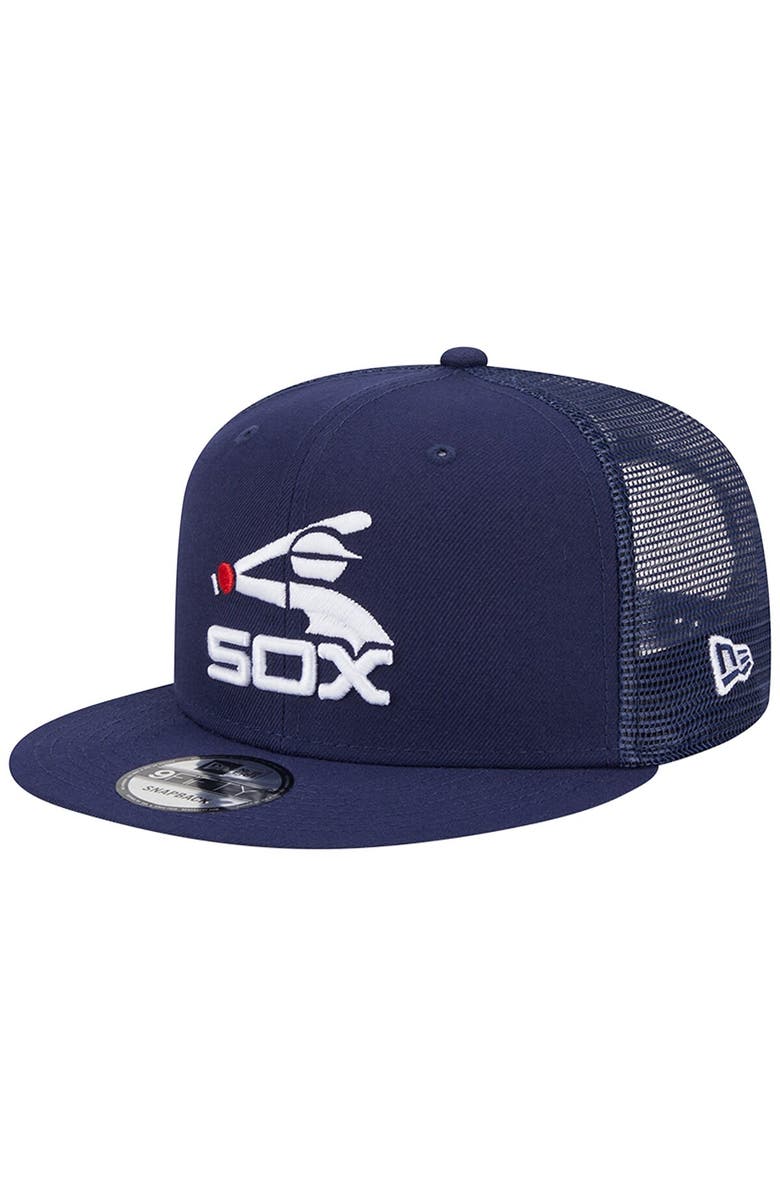 New Era Men's New Era Navy Chicago White Sox Cooperstown Collection Team Color Trucker 9FIFTY Snapback Hat, Main, color, Navy