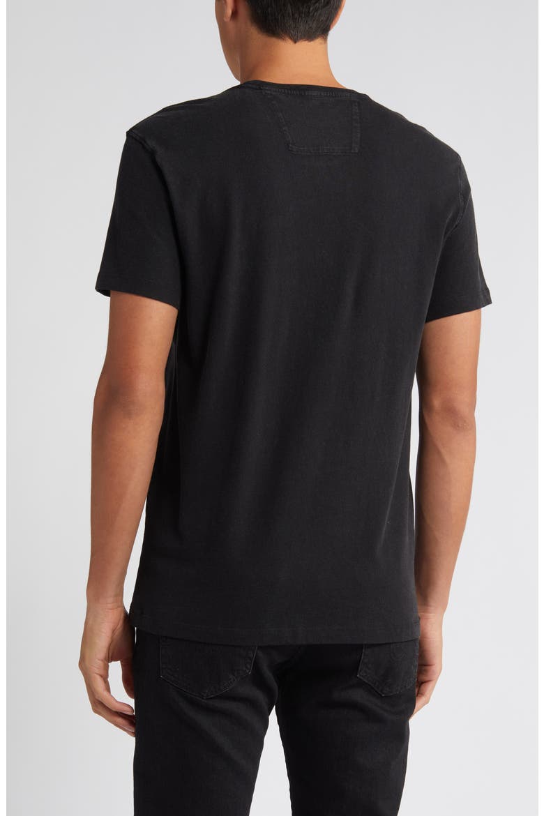 Beaded Skull Cotton T-Shirt, Alternate, color, BLACK