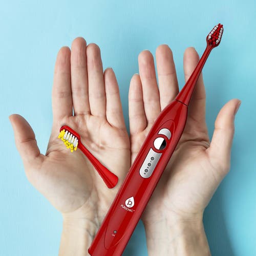 Pursonic Spm Sonic Movement Rechargeable Electric Toothbrush In Red