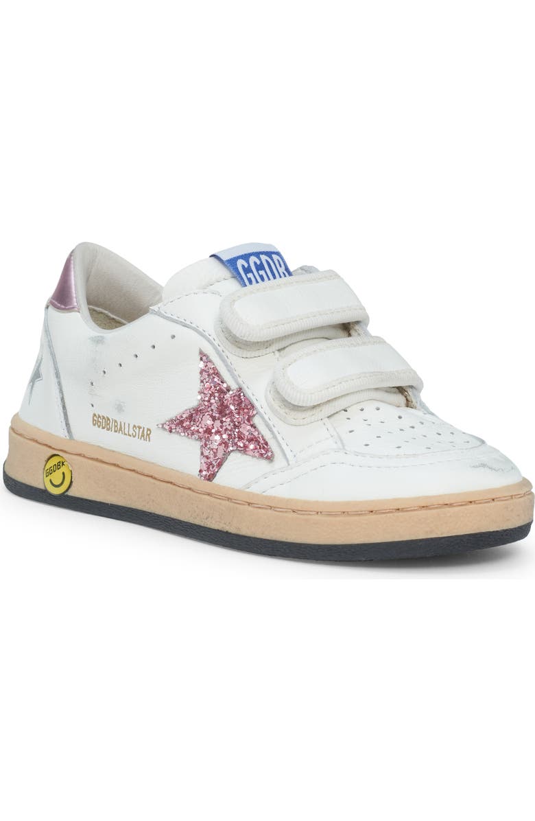 Golden Goose Kid's Ball Star Glitter Leather Sneaker, Main, color,