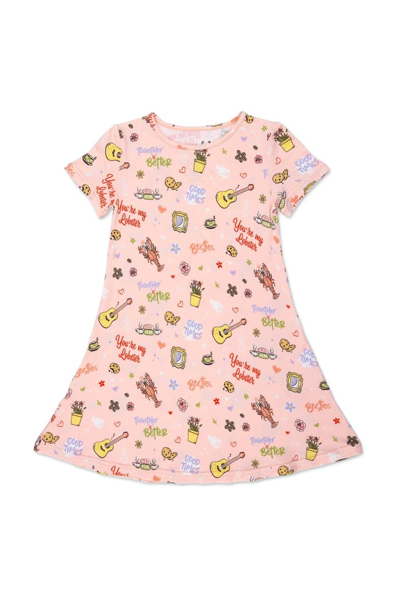 Kids' Friends You're My Lobster Short Sleeve Dress, Main, color, Friends: My Lobster