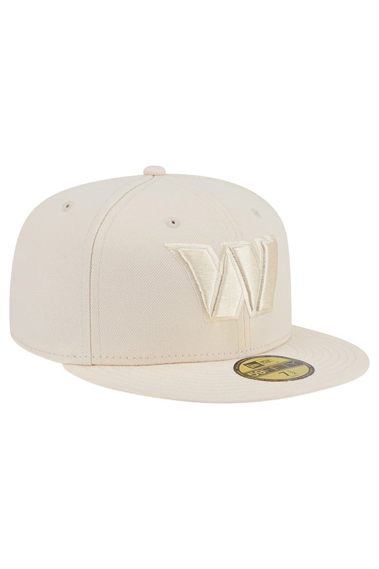 Men's New Era Cream Washington Commanders Color Pack 59FIFTY Fitted Hat, Alternate, color, Cream