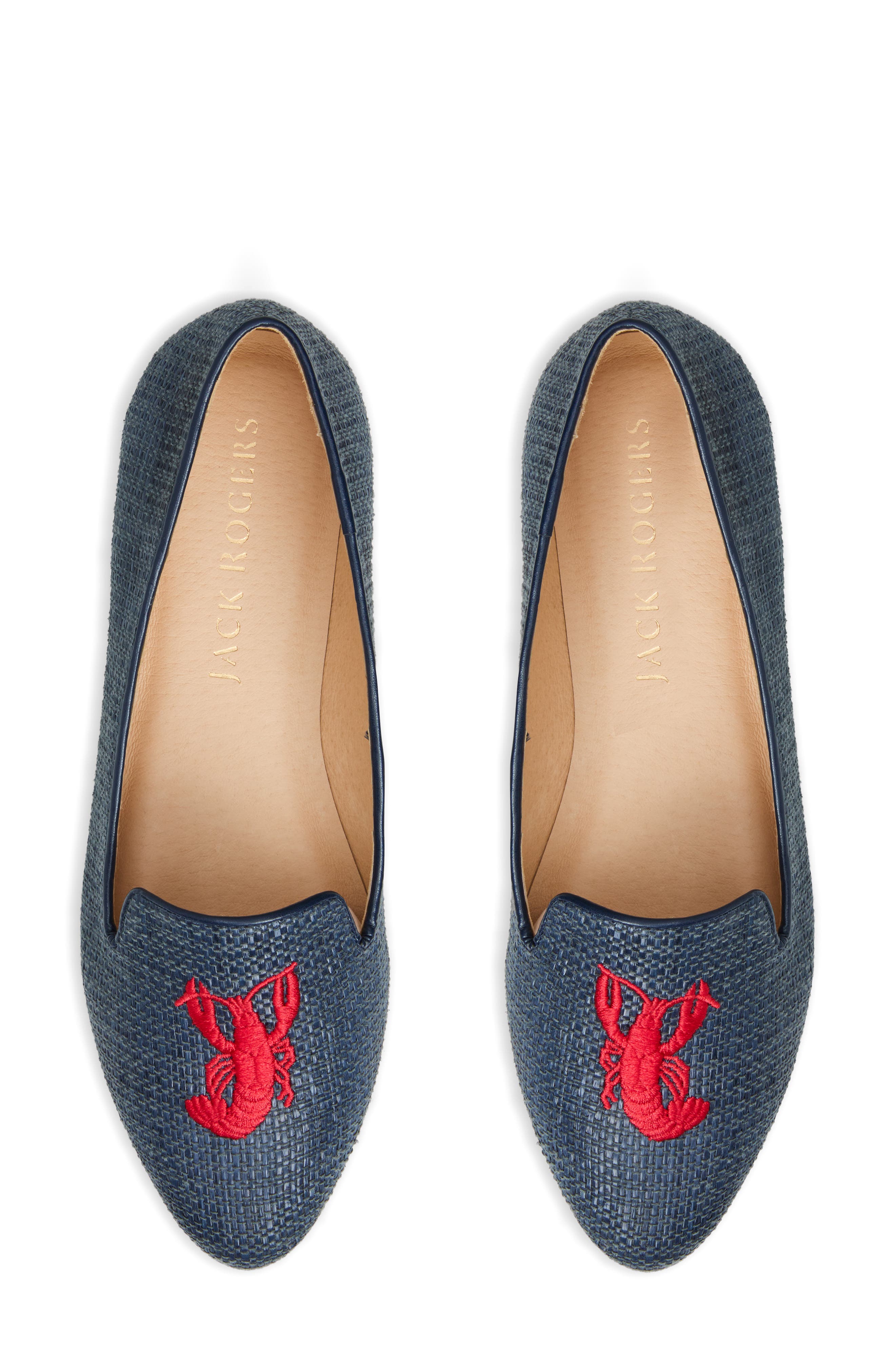 Jack Rogers Lobster Embroidery Loafer, Alternate, color, 