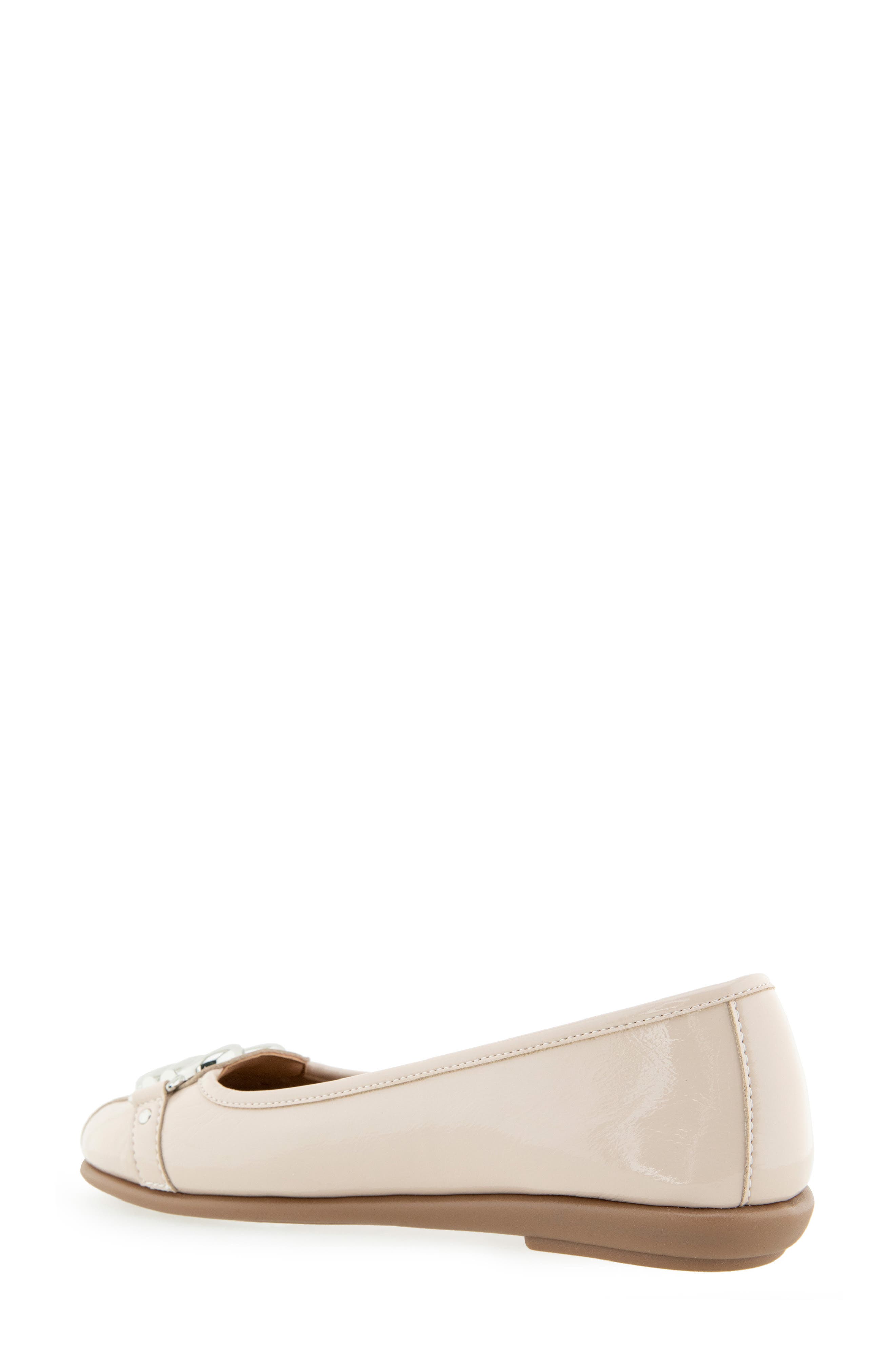 Big Bet Ballet Flat, Alternate, color, STONE CRINKLE FAUX LEATHER