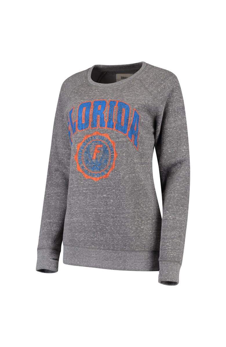 PRESSBOX Women's Pressbox Heathered Gray Florida Gators Edith Vintage Knobi Pullover Sweatshirt, Main, color, 