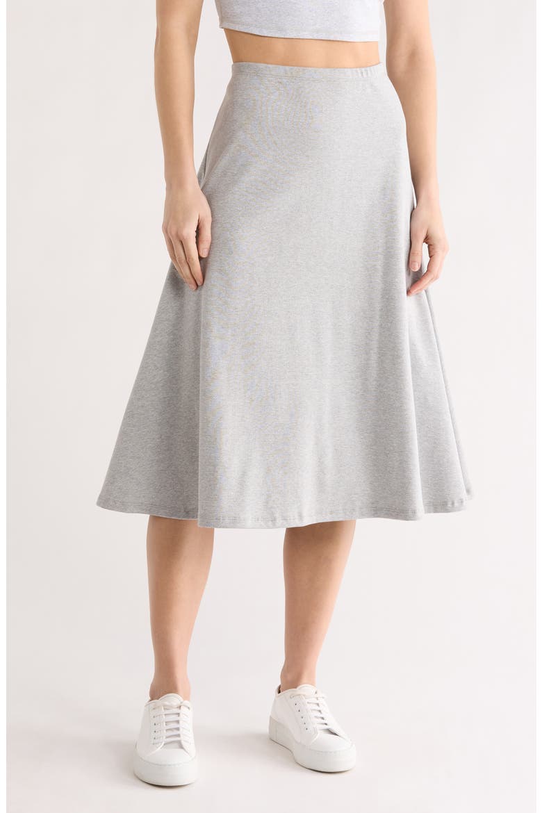 Flared Midi Skirt, Main, color, MOONSTRUCK